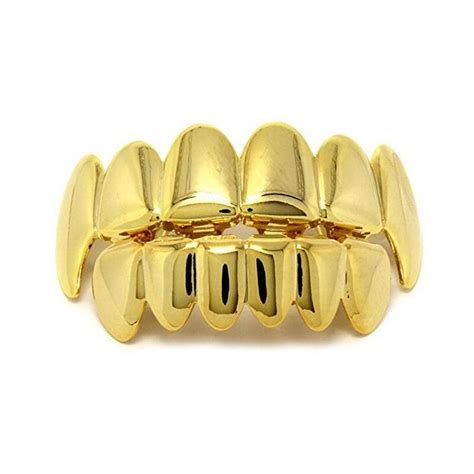 Hip Hop Gold Teeth Grillz Top Bottom Grills Dental Mouth Punk Style