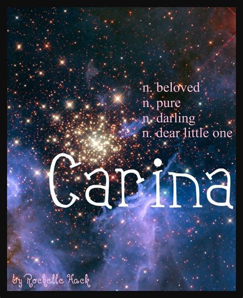 Baby name meaning star faq. Baby Girl Name: Carina. Meaning: Beloved; Pure; Darling ...