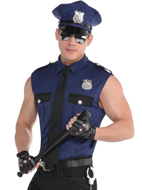 Adults Mens Under Arrest Police Sexy Cop Fancy Dress Stripper Costume M