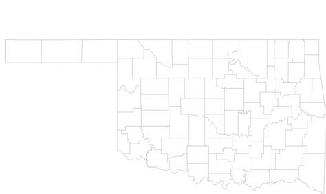 Blank Oklahoma County Map Free Download