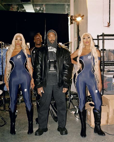 the clermont twins were spotted with kanye west behind the scenes of a secret video shoot