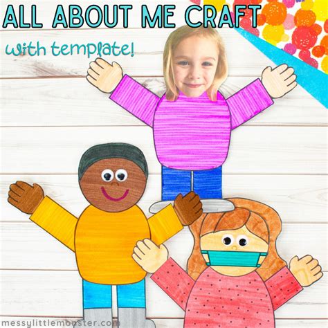 All About Me Back To School Craft Template Included Messy Little Monster