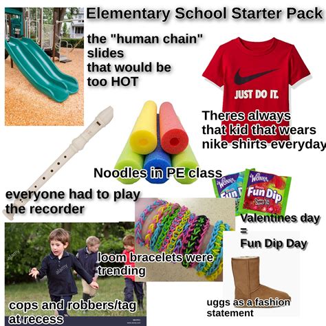elementary school starter pack r starterpacks starter packs know your meme