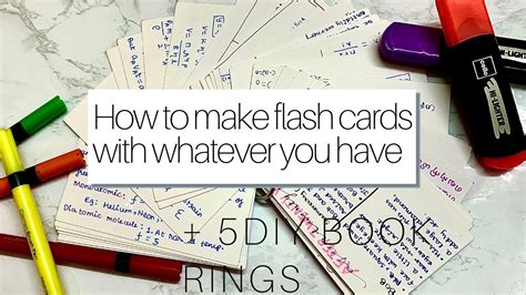 How To Make Flash Cards With Whatever You Have 5 Diy Book Rings
