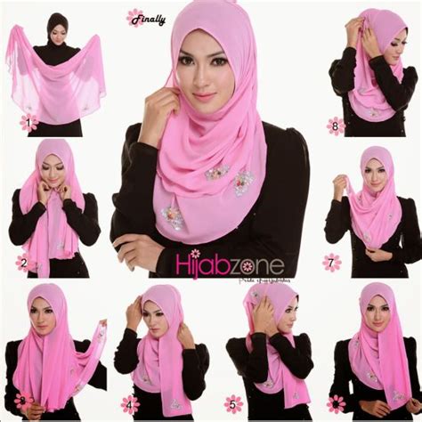 Sambil berjalan pun boleh pakai gaya mcm ni =d. Cara Pakai Hijab Shawl With Hijab Tutorial | Hijab ...