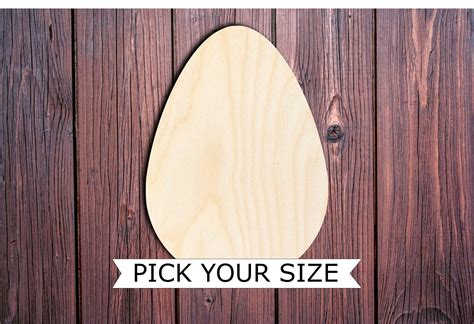 Wooden Easter Egg Cutout For Diy Decor Easter Props Blank Etsy