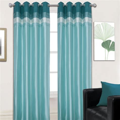 Teal Blue Curtain Panels Dark Teal Drapes Turquoise Patterned