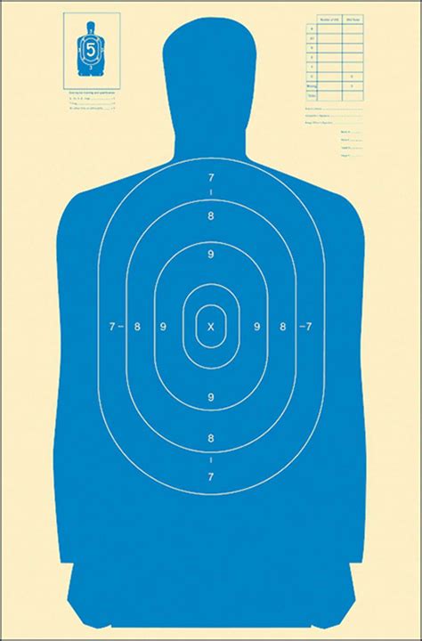 Action Target B 27sblue 100 B 27s Qualification Target Silhouette