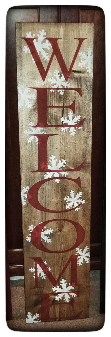 Rustic Wood Welcome Sign For Porch Rustic Welcome Sign Etsy