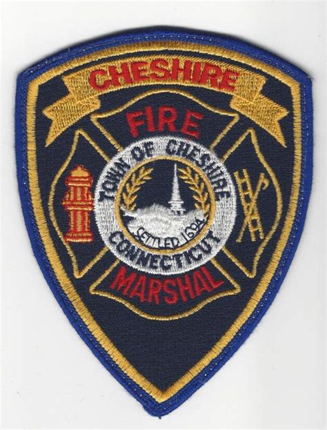 Us State Of Connecticut Cheshire Township Fire Marshal Patch Fire