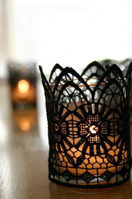 Total Blur Diy Lace Candle Holder Lace Candles Diy Lace Candle