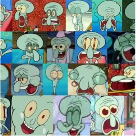 Squidwards Greatest Emotions Squidward Funny Face