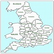 Maps of England and its counties. Tourist and blank maps for planning