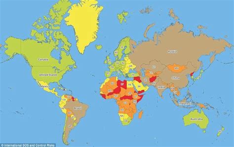 The Most Dangerous Countries In The World Mapped Indy100 Indy100