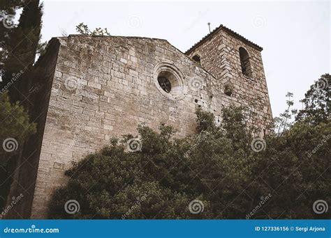Romanesque Style Church Located In A Town In Northern Spain Called