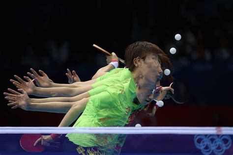another shot of china s ning ding this time in multiple exposure olympic sports olympic games