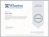 Online Certificate Programs Wharton