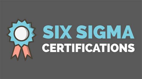 An Overview Of Lean Six Sigma Certifications Youtube