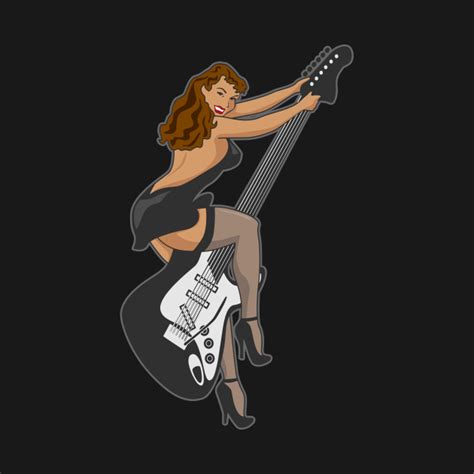 Guitar Pinup Girl Pinup T Shirt Teepublic