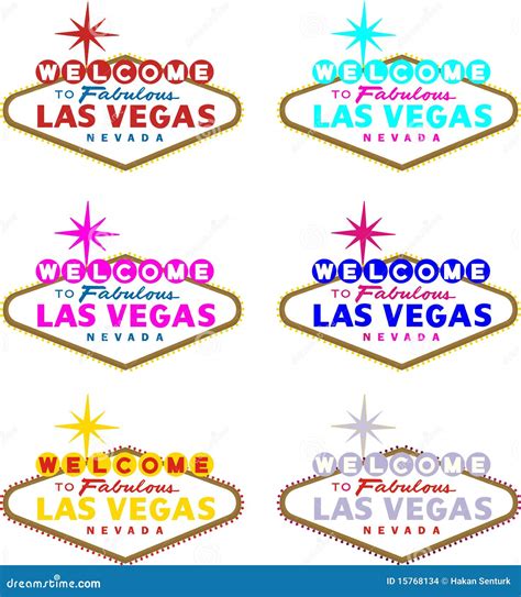 Welcome To Las Vegas Sign Cartoon Vector 103599131