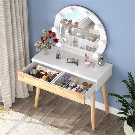 Makeup Vanities Tables Bedroom Furniture Tribesigns Dresser Table