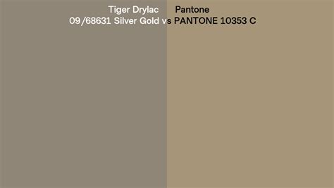 Tiger Drylac Silver Gold Vs Pantone C Side By Side