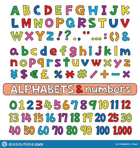 As a result, whether you're looking for an unfamiliar number or a previously k. Alphabets And Numbers, Fonts, Color Stock Vector ...