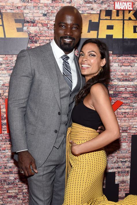Mike Colter And Rosario Dawson At Netflixs Luke Cage