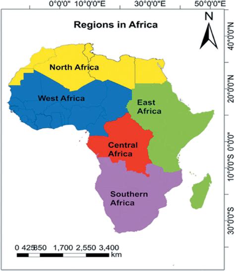 Map Of Africa By Region Tour Map
