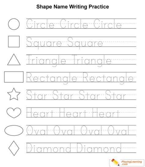 However, knowing about some basic shapes with the help of our free printables on shapes is going to come in. Free Shape Name Tracing Worksheet 03 | Shape Name Tracing ...