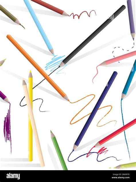 Drawing Color Pencils Vector Illustration Stock Vector Image And Art Alamy