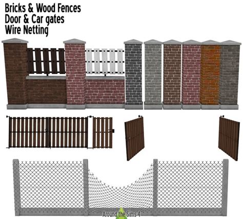 Home Fence And Gates By Sandy At Around The Sims 4 Sims 4 Updates