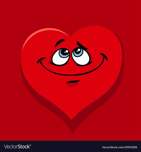 Happy Heart In Love Cartoon Royalty Free Vector Image