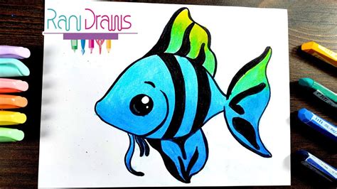 Cómo Dibujar Un Pez Ángel Kawaii How To Draw An Angel Fish Step By