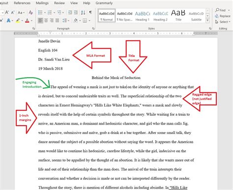Essays are printed on standard 8.5 x 11 inch paper, which happens to be the default size of a word document. Student Essay Example 2 (Literary Analysis) in MLA - The RoughWriter's Guide
