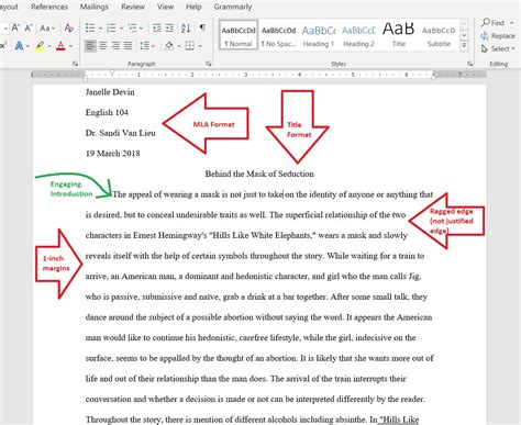 This format has principles rather than a set of specific rules to be followed. Student Essay Example 2 (Literary Analysis) in MLA - The ...