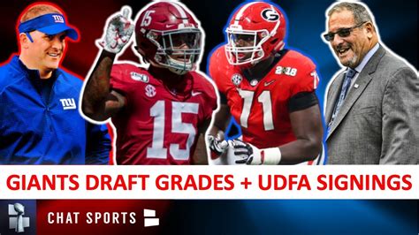 New York Giants Draft Grades Giants Udfa Tracker And Signings After The