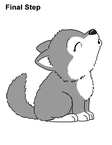 How To Draw A Wolf Howling Cartoon Video And Step By Step Pictures