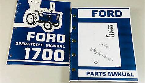 Ford 1700 Tractor Operators Manual Parts Assembly Catalog Set - Walmart