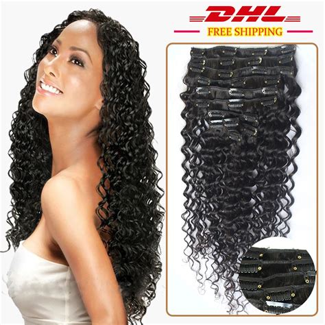 Brazilian Virgin Hair Clip Ins Deep Wave Curly Hair Weave Websites African American Clip In