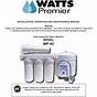 Watts Premier Ro-tfm-5sv Manual