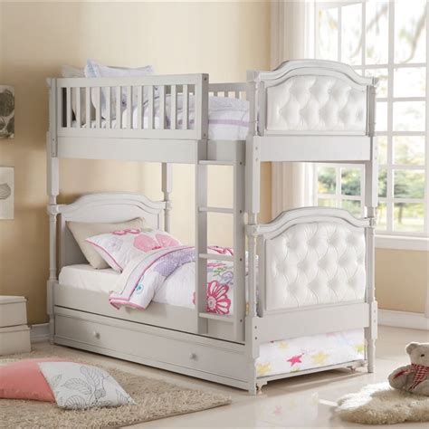 Slide beds | shop top selling bunk beds & lofts with slides! Rosebery Kids Twin over Twin Bunk Bed in Gray and Pearl ...