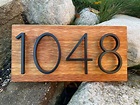 House Number Sign Modern Rustic Custom Personalized | Etsy
