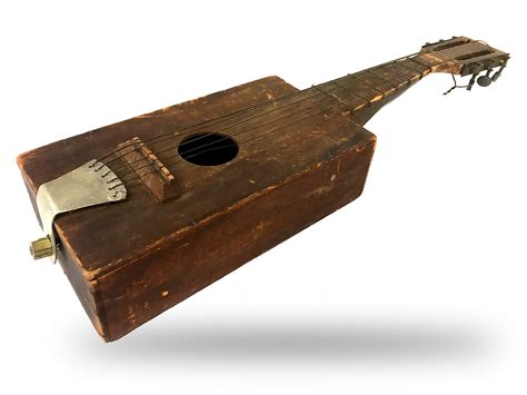 Antique Six String Cigar Box Guitar From Illinois