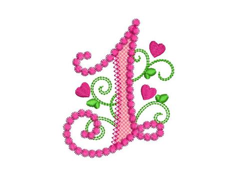 Cute Number 1 For Lil Princess Applique Design By Embroideryland