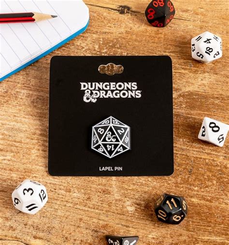 Dungeons And Dragons Dice Enamel Pin Badge