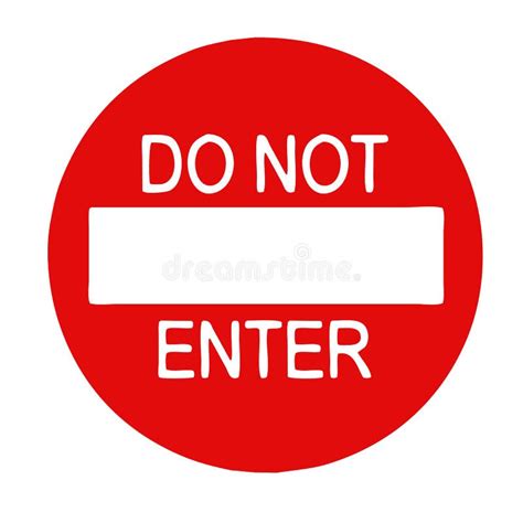 Do Not Enter Stock Vector Illustration Of Message Entry 18025659