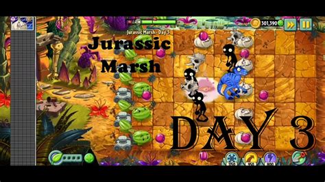 Jurassic Marsh Day 3 Plants Vs Zombies 2 Youtube