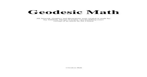 Geodesic Math Pdf Document