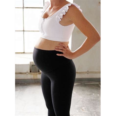 Custom Non Slip Cotton Maternity Yoga Pants Pregnant Woman Plus Size